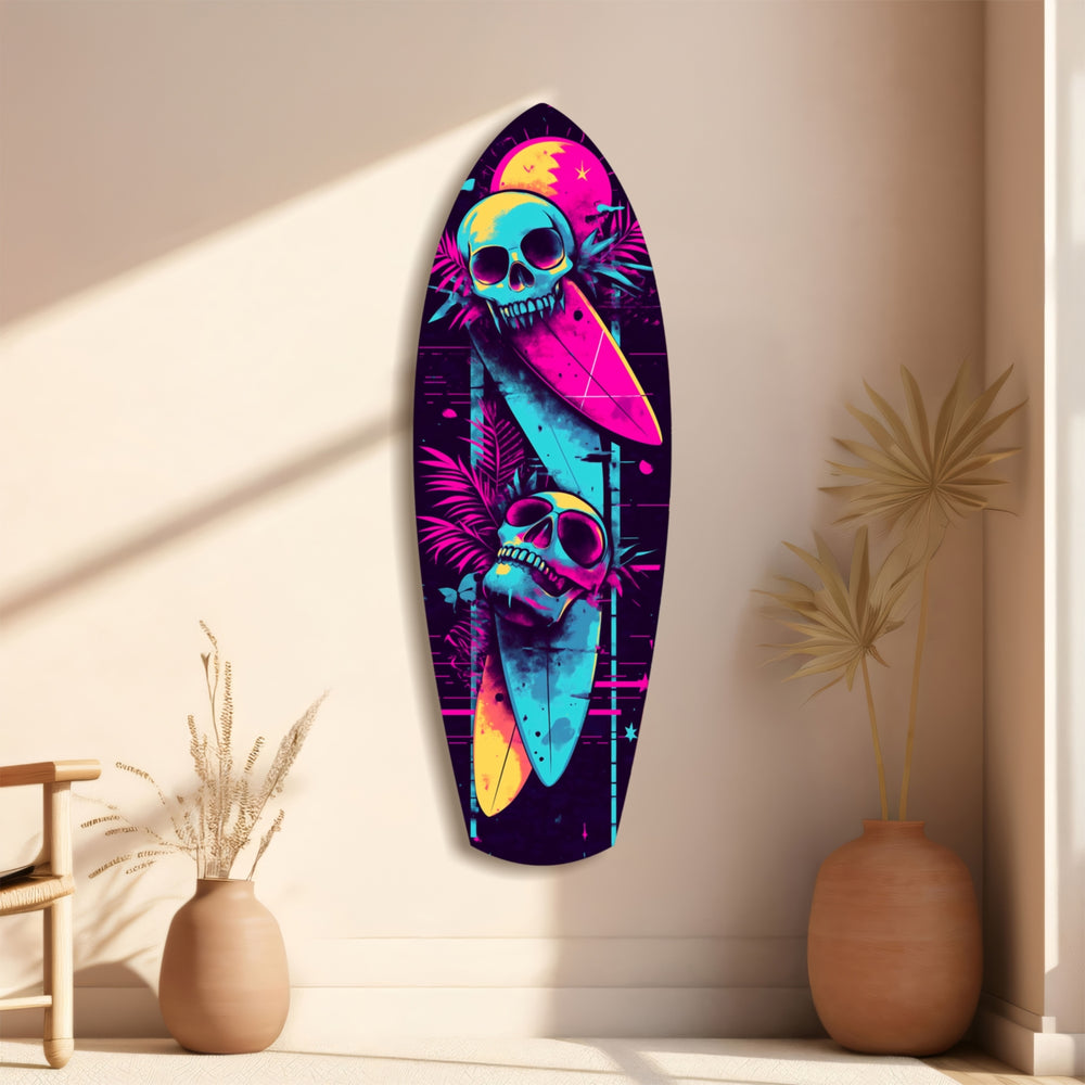 Addicted to Surfing Glass Wall Art.