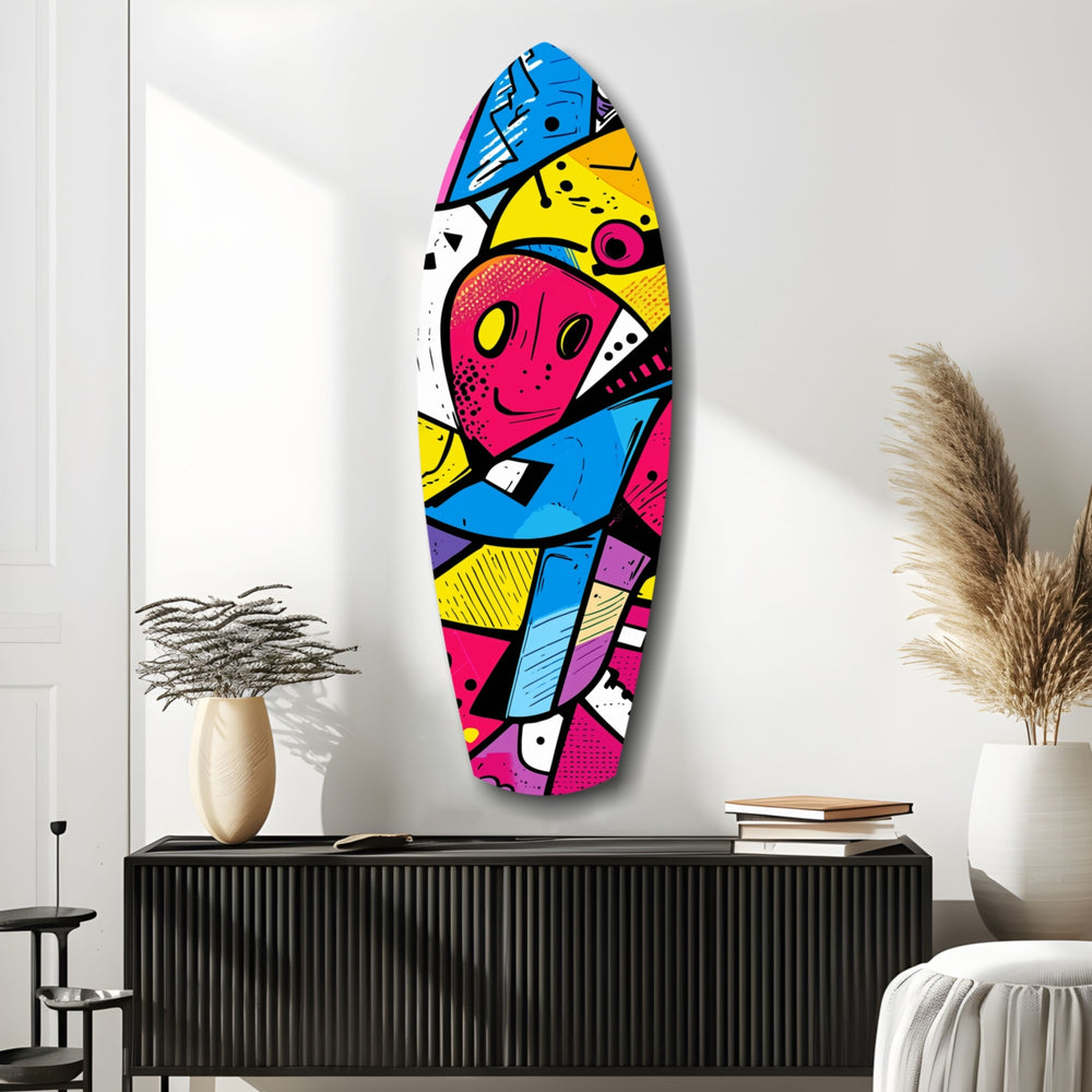 Colors of Geometry Glass Wall Art.