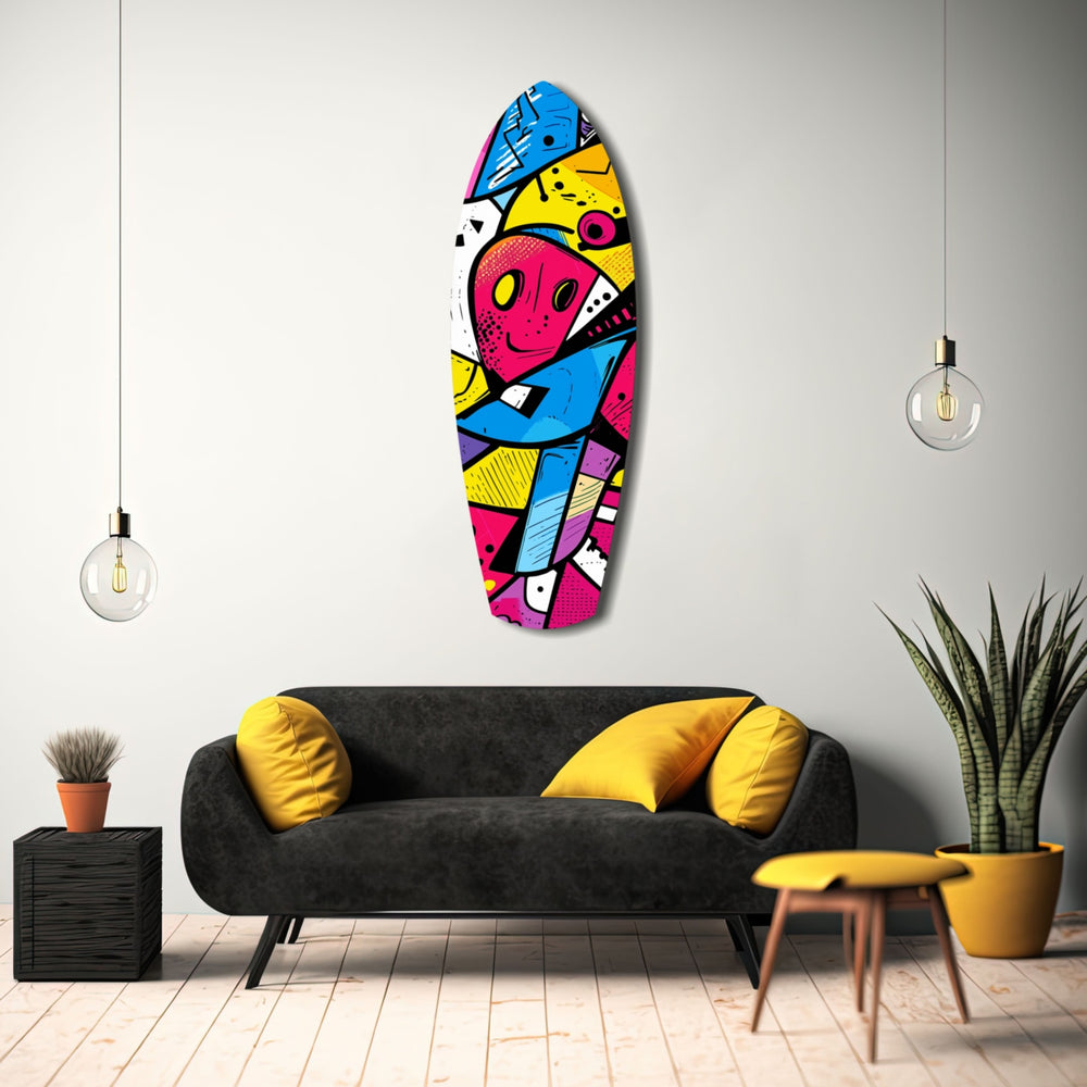 Colors of Geometry Glass Wall Art.