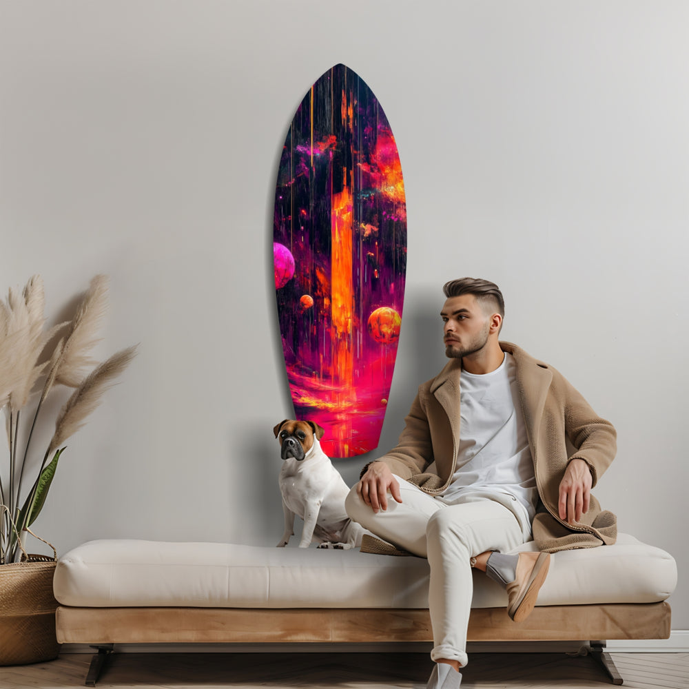 Kinetic Cosmos Glass Wall Art.