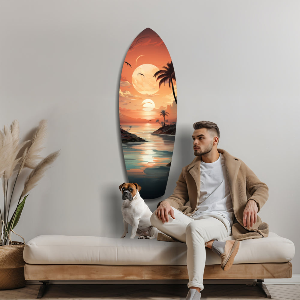 Sunset Dreams in the Ocean Glass Wall Art.