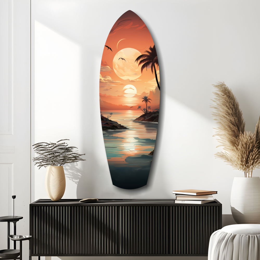 Sunset Dreams in the Ocean Glass Wall Art.