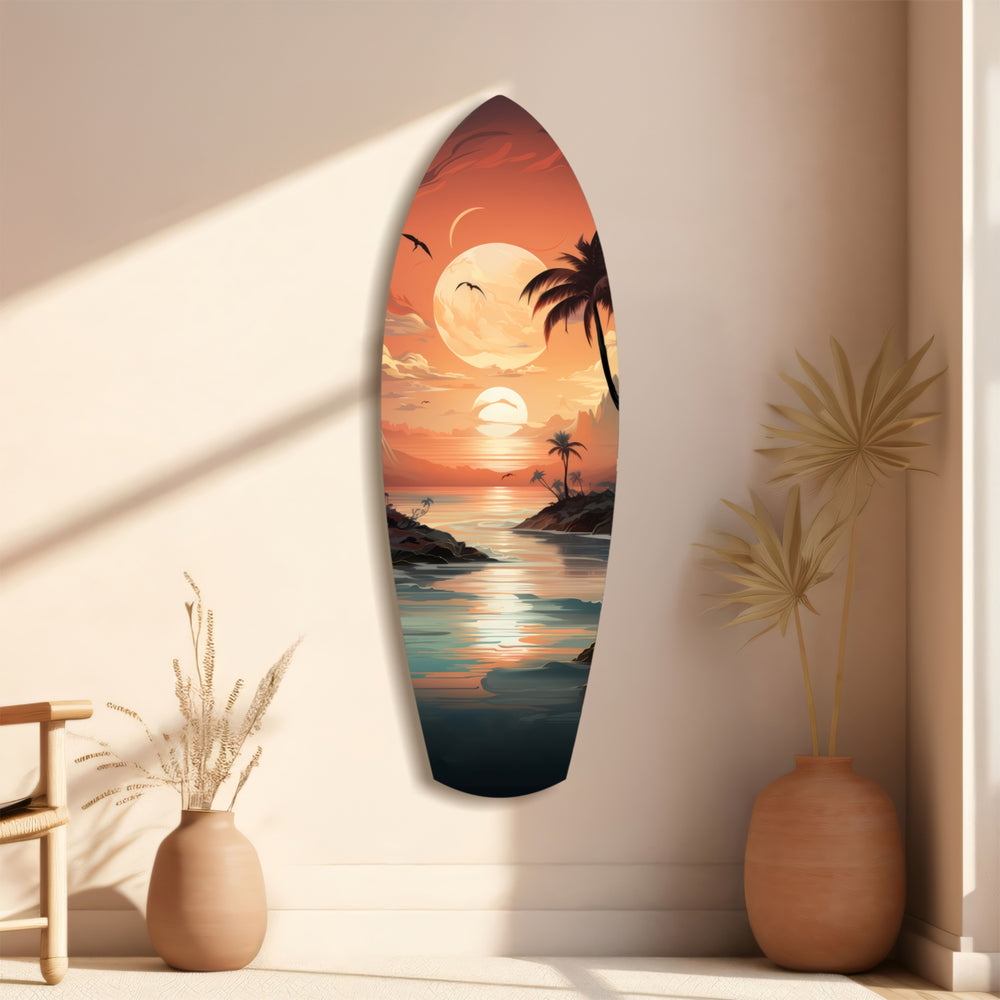 Sunset Dreams in the Ocean Glass Wall Art.