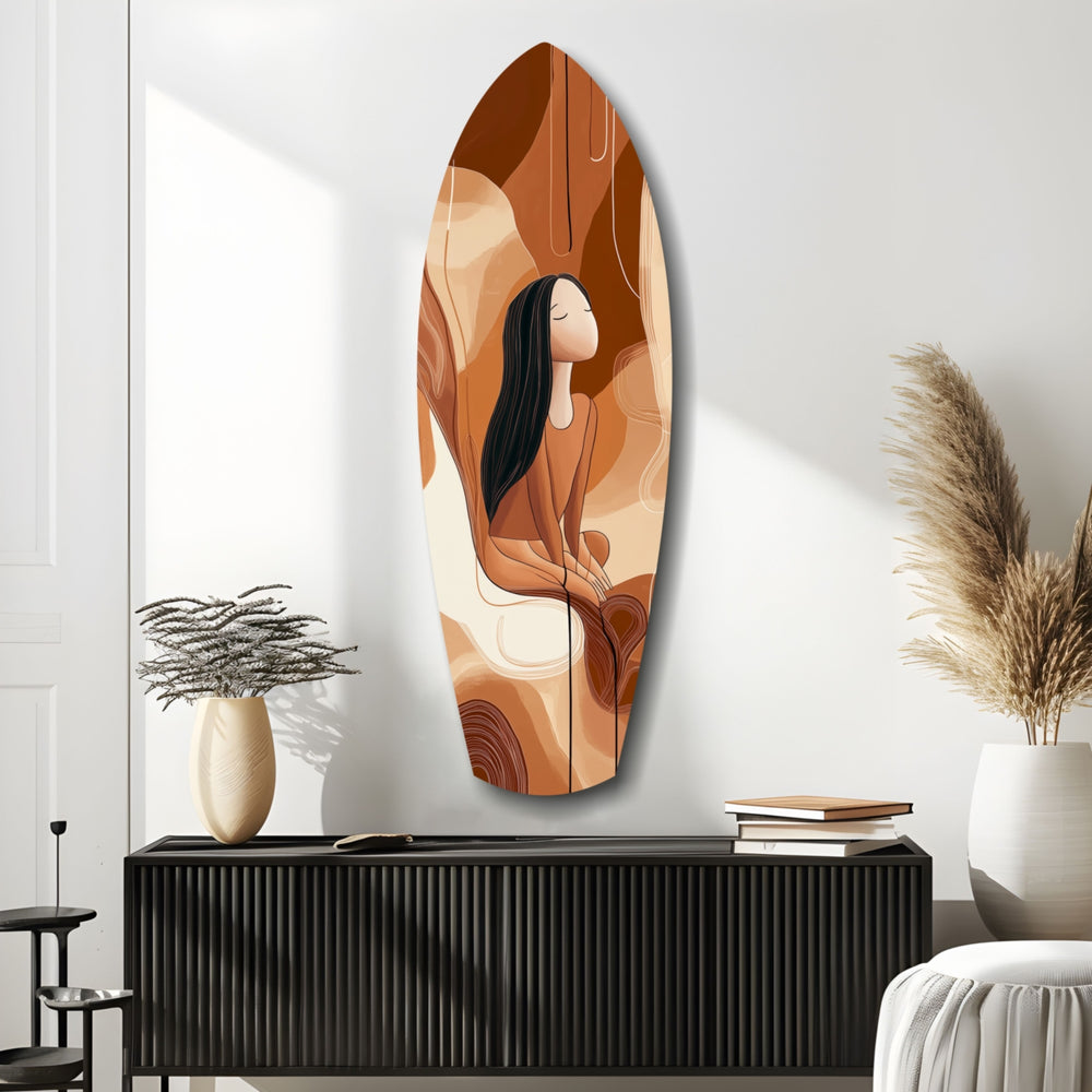 Listening the Waves Glass Wall Art.