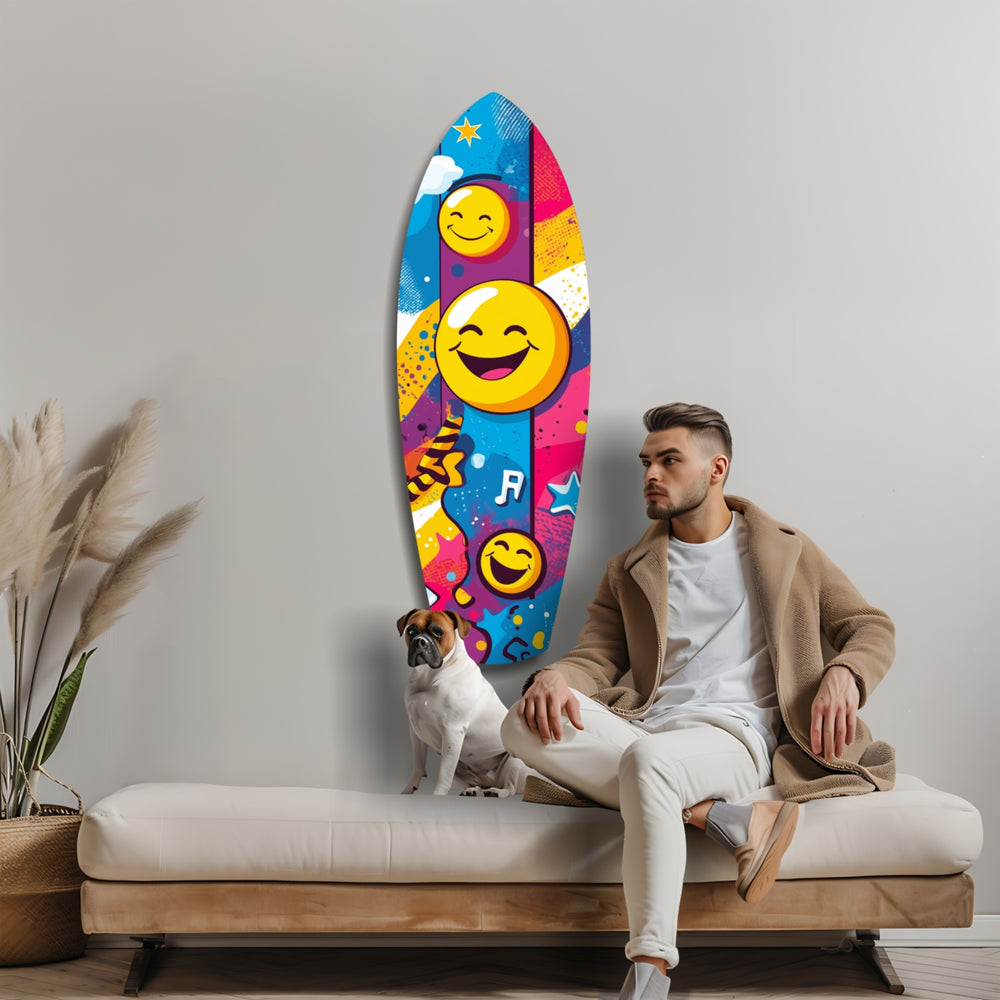 Smiley Glass Wall Art.