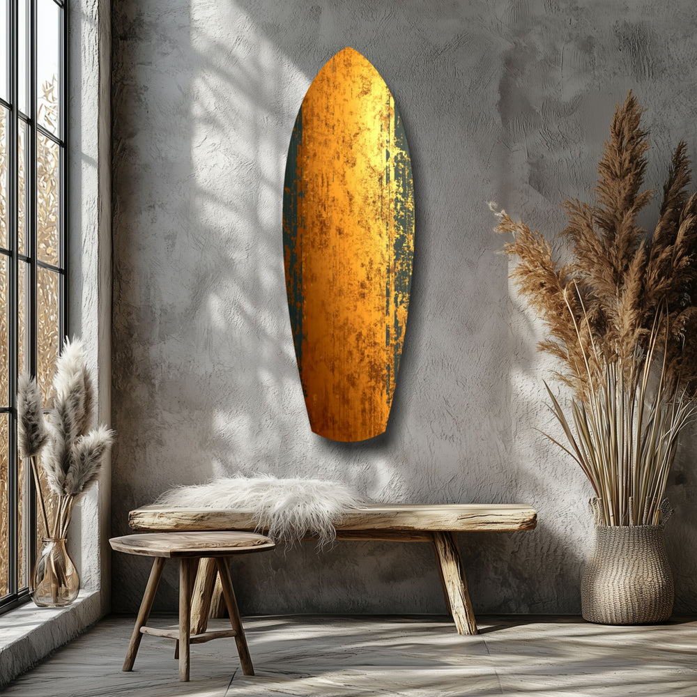 Golden Plate Glass Wall Art.