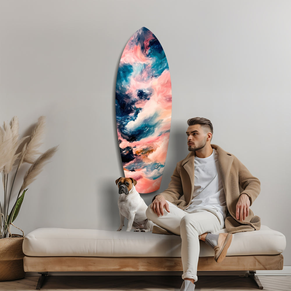 Wavy Ocean Glass Wall Art.
