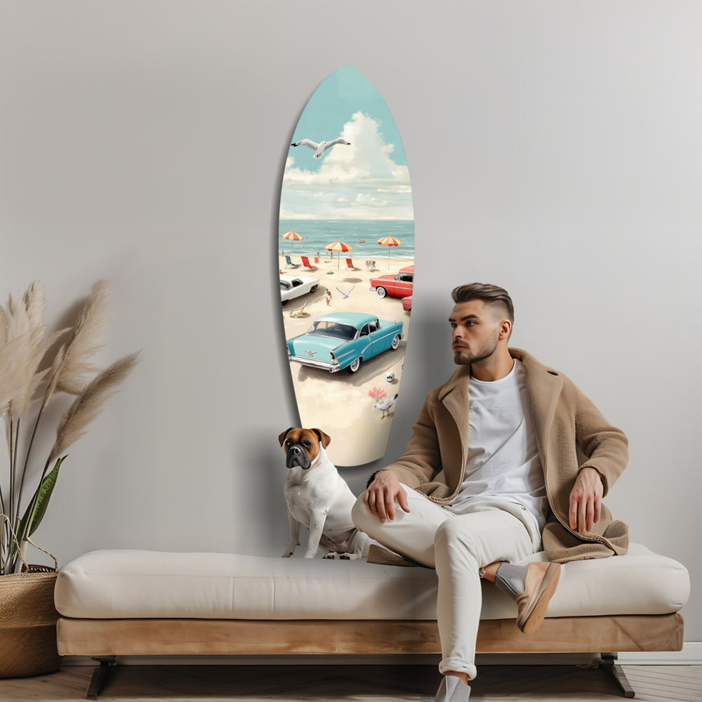 Timeless by the Sea V3 Glass Wall Art.