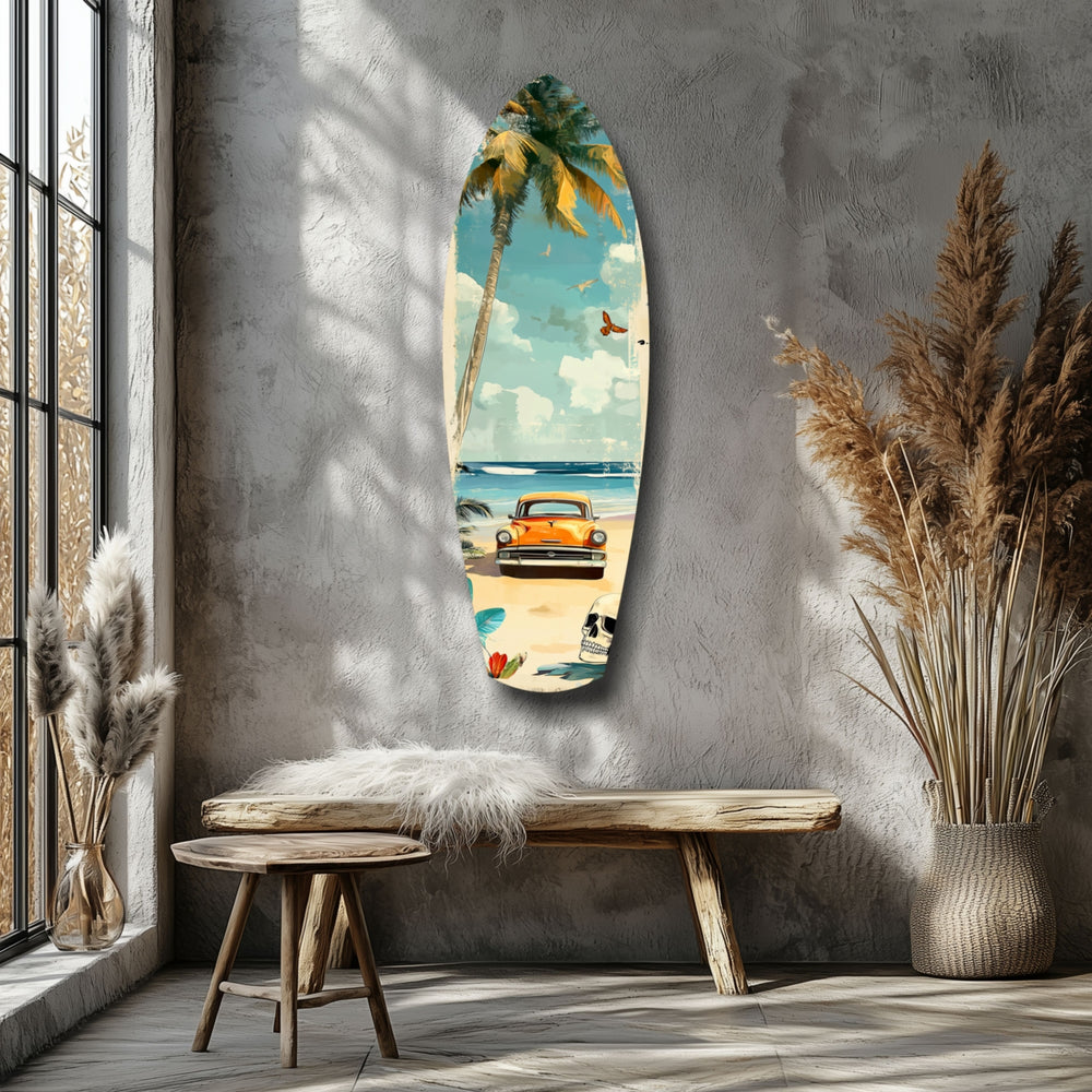 Timeless by the Sea V4 Glass Wall Art.