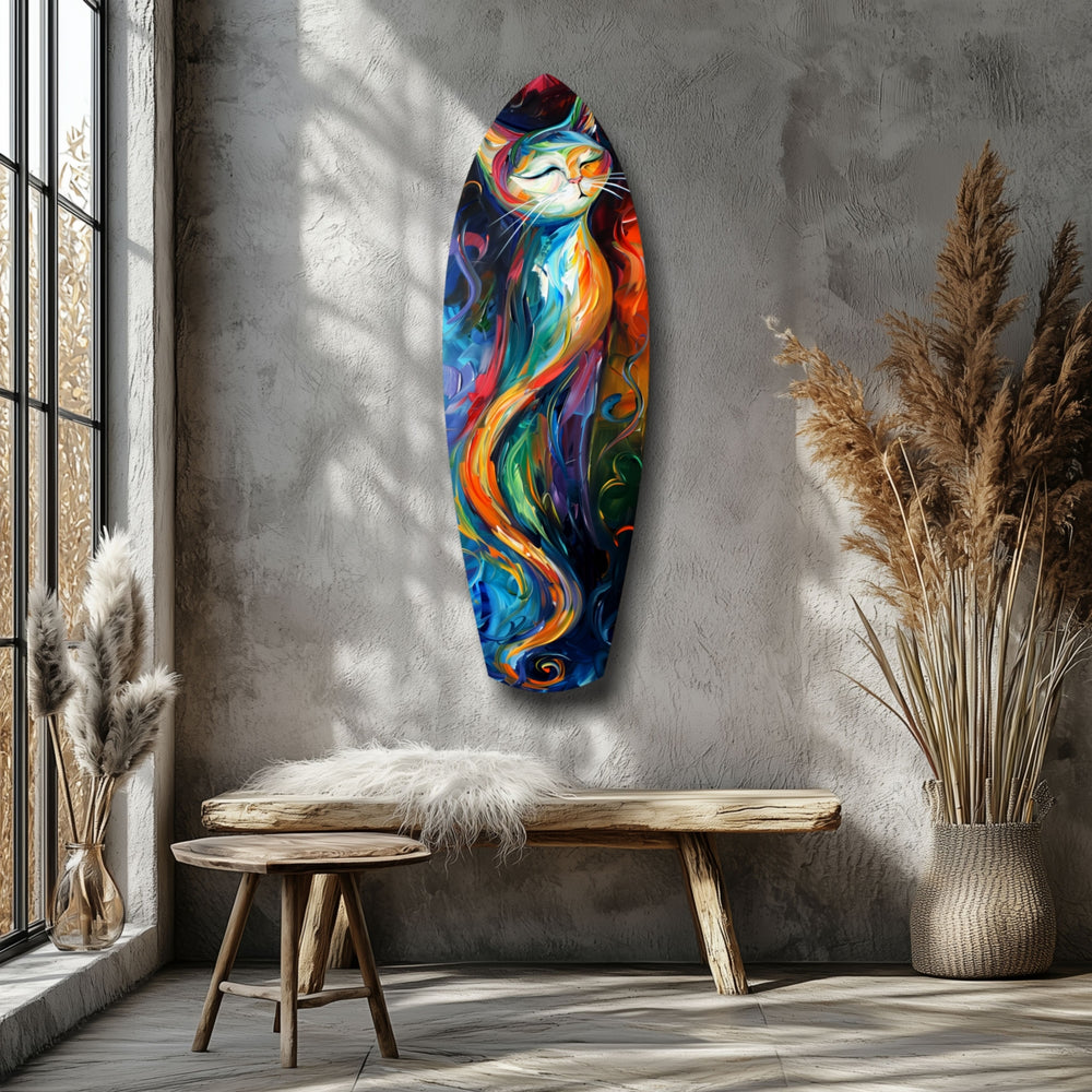 Cat Glass Wall Art.