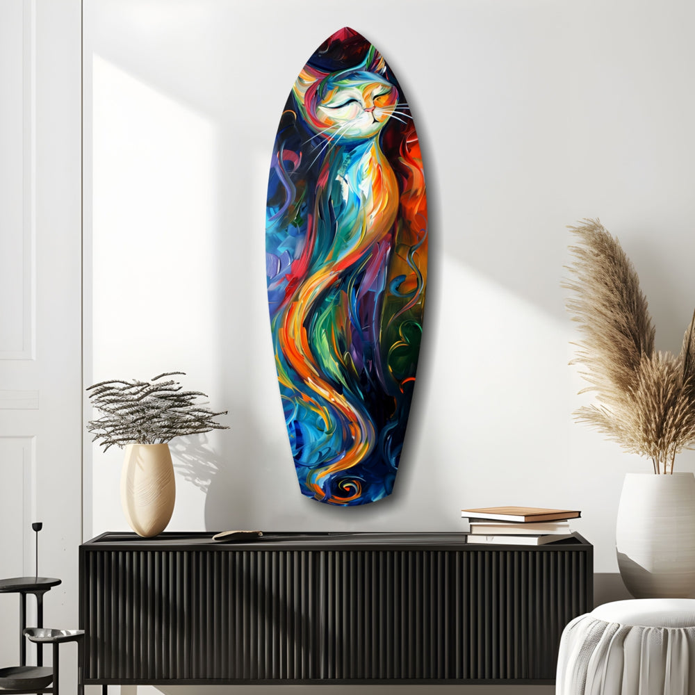 Cat Glass Wall Art.
