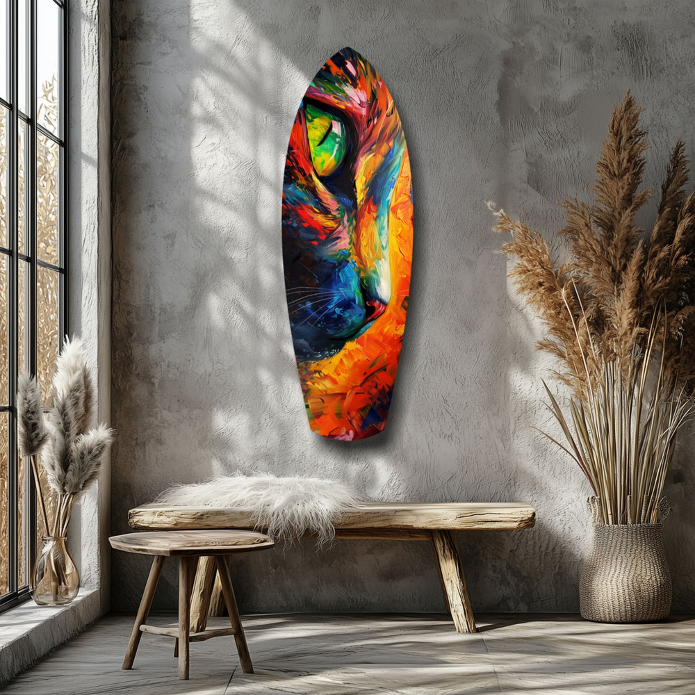 Cat Dream Glass Wall Art.