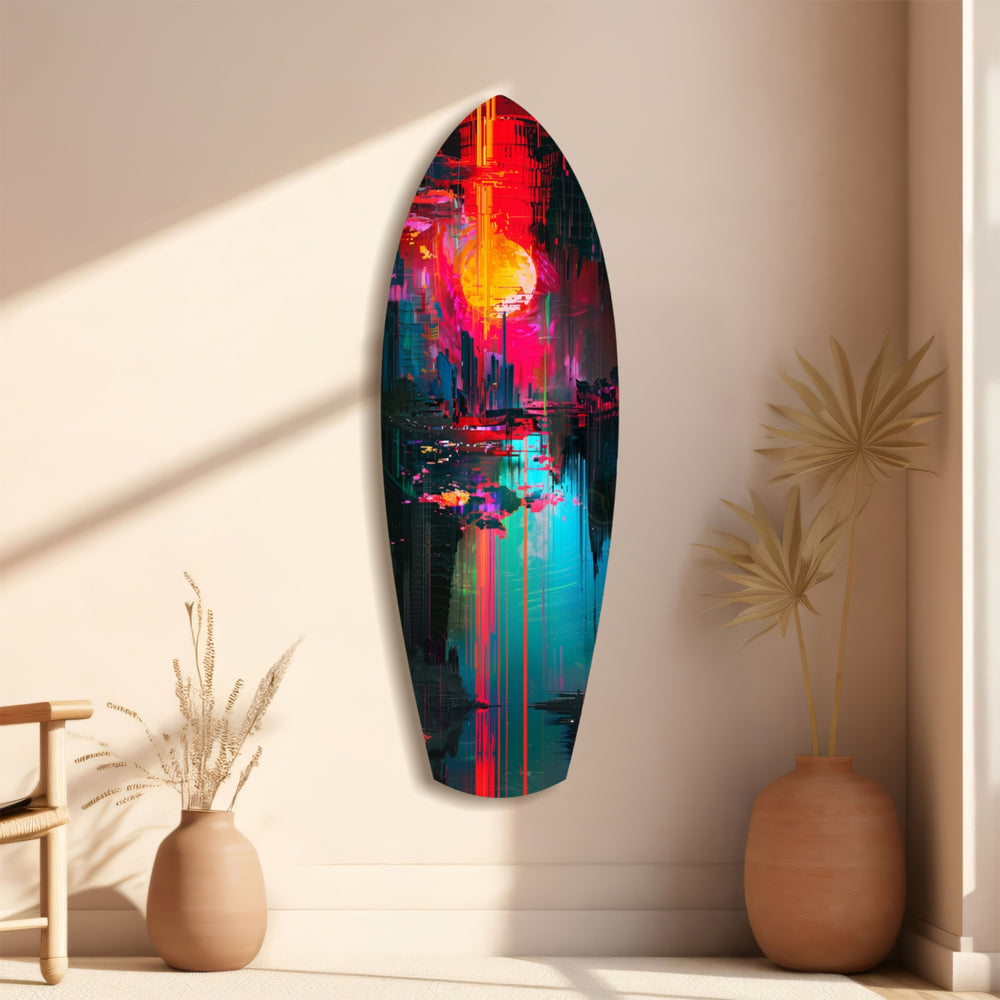 Dark City Glass Wall Art.