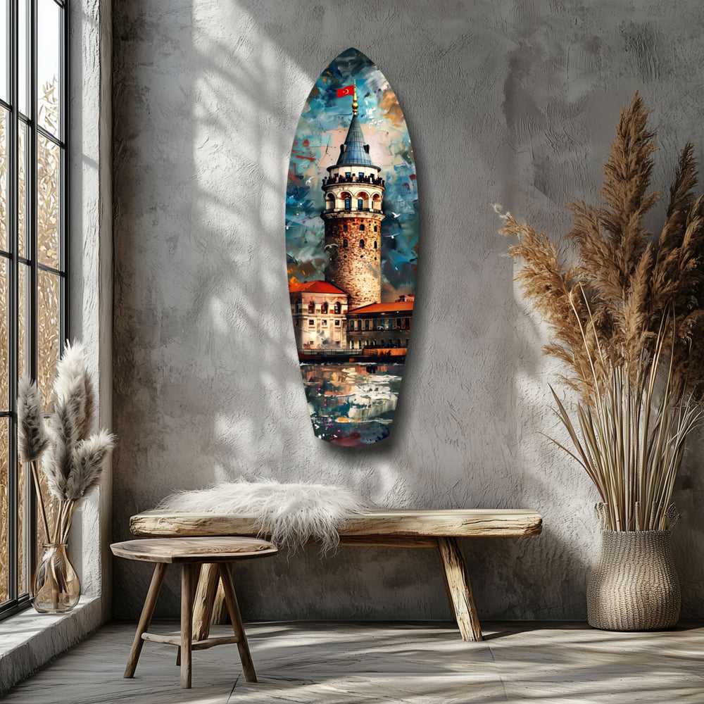 Galata Tower Glass Wall Art.