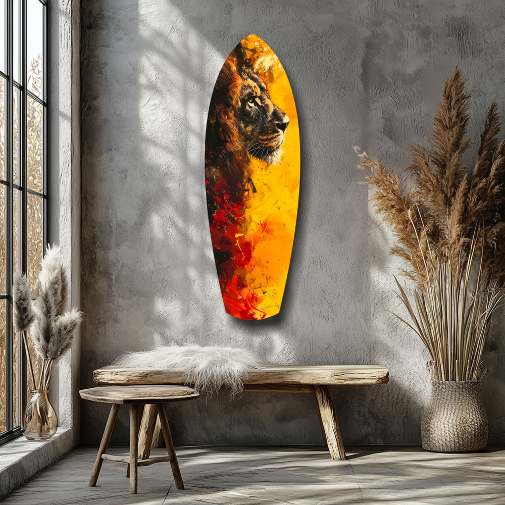 Lion Pride V2 Glass Wall Art.
