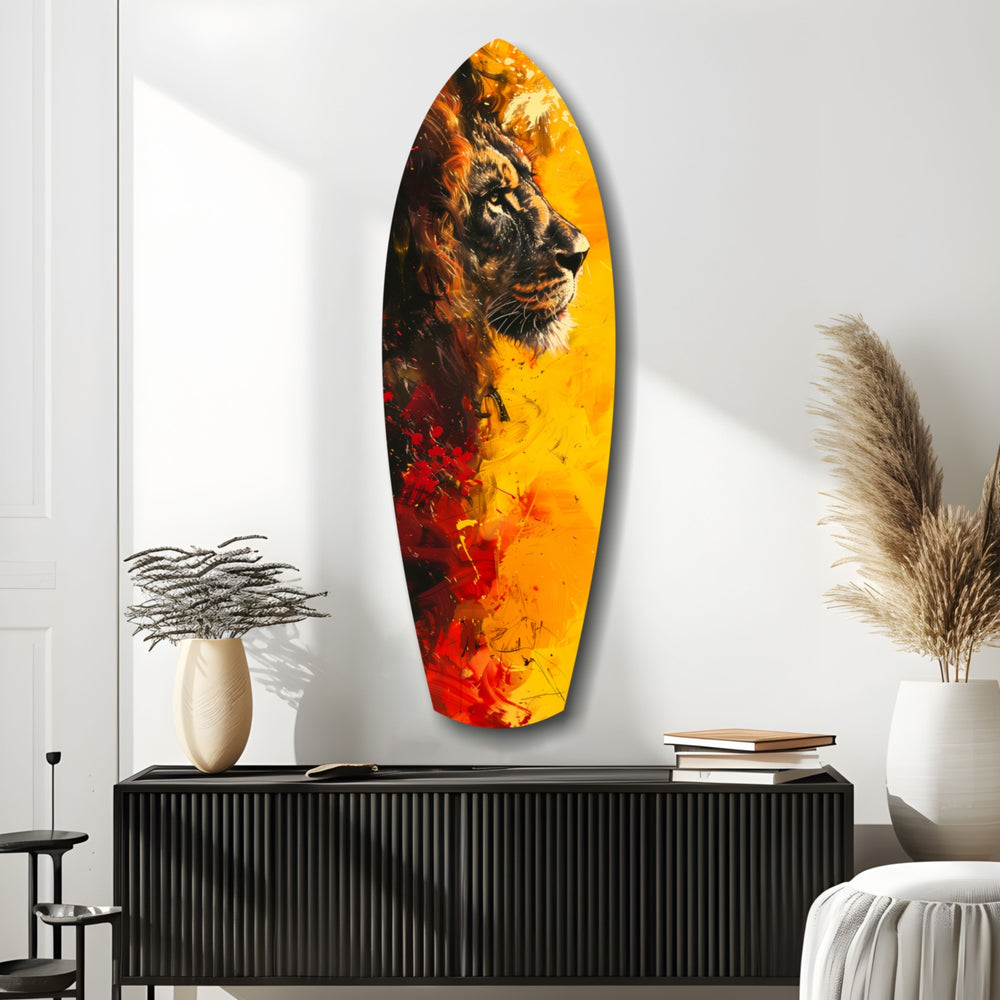 Lion Pride V2 Glass Wall Art.