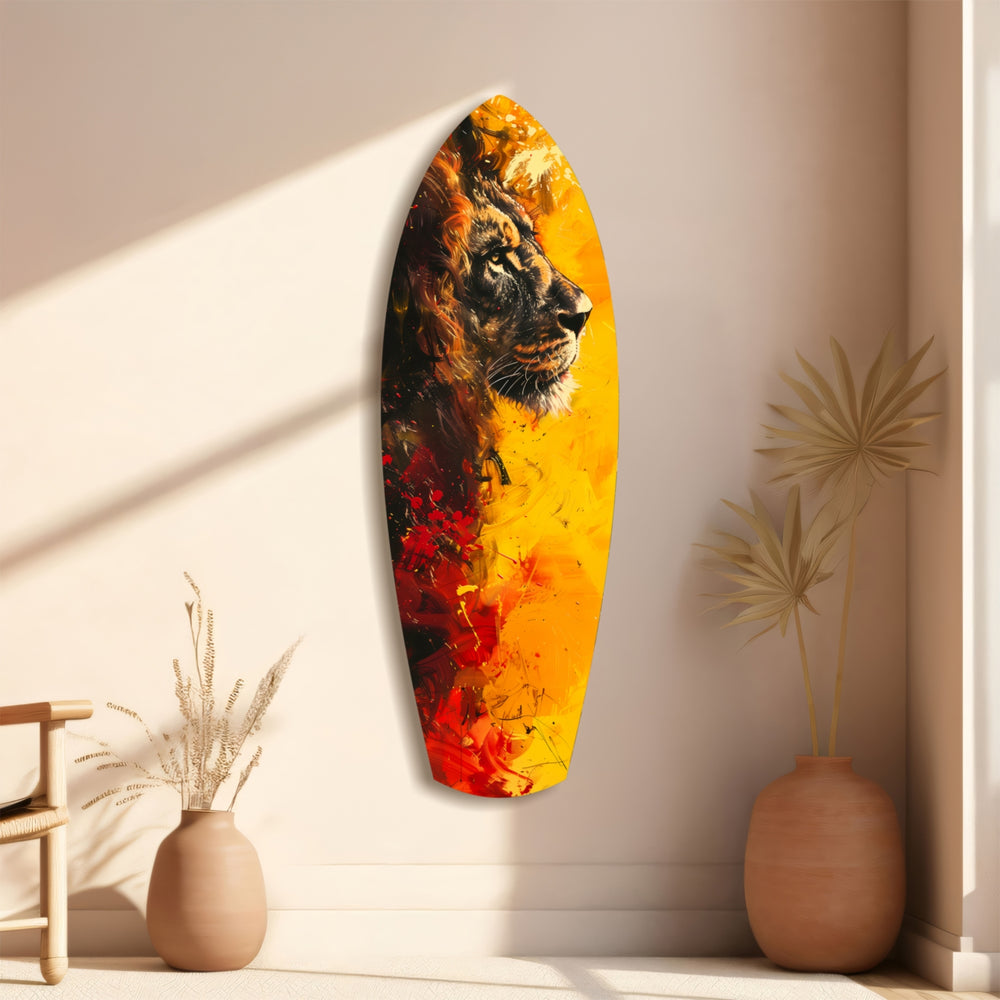 Lion Pride V2 Glass Wall Art.