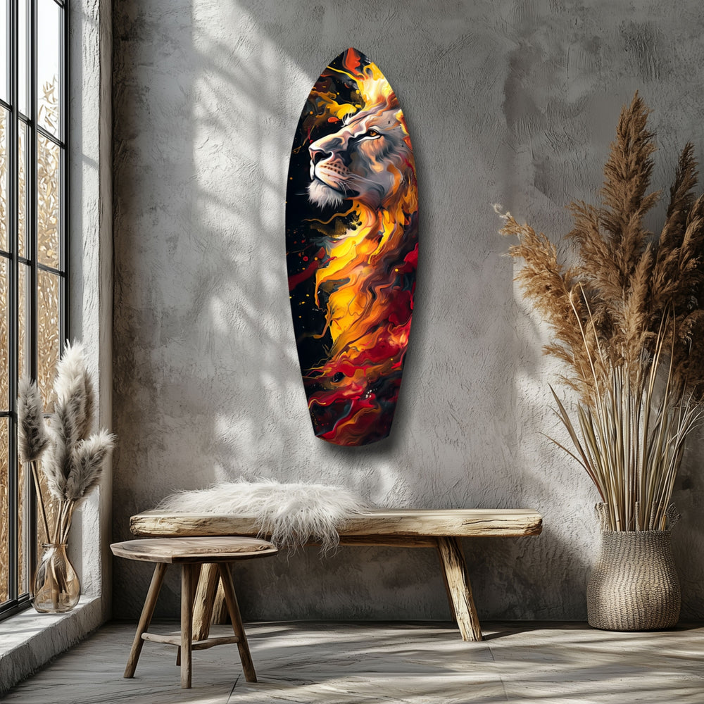 Lion Pride V4 Glass Wall Art.