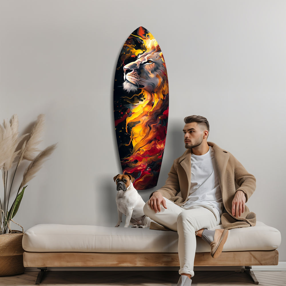 Lion Pride V4 Glass Wall Art.