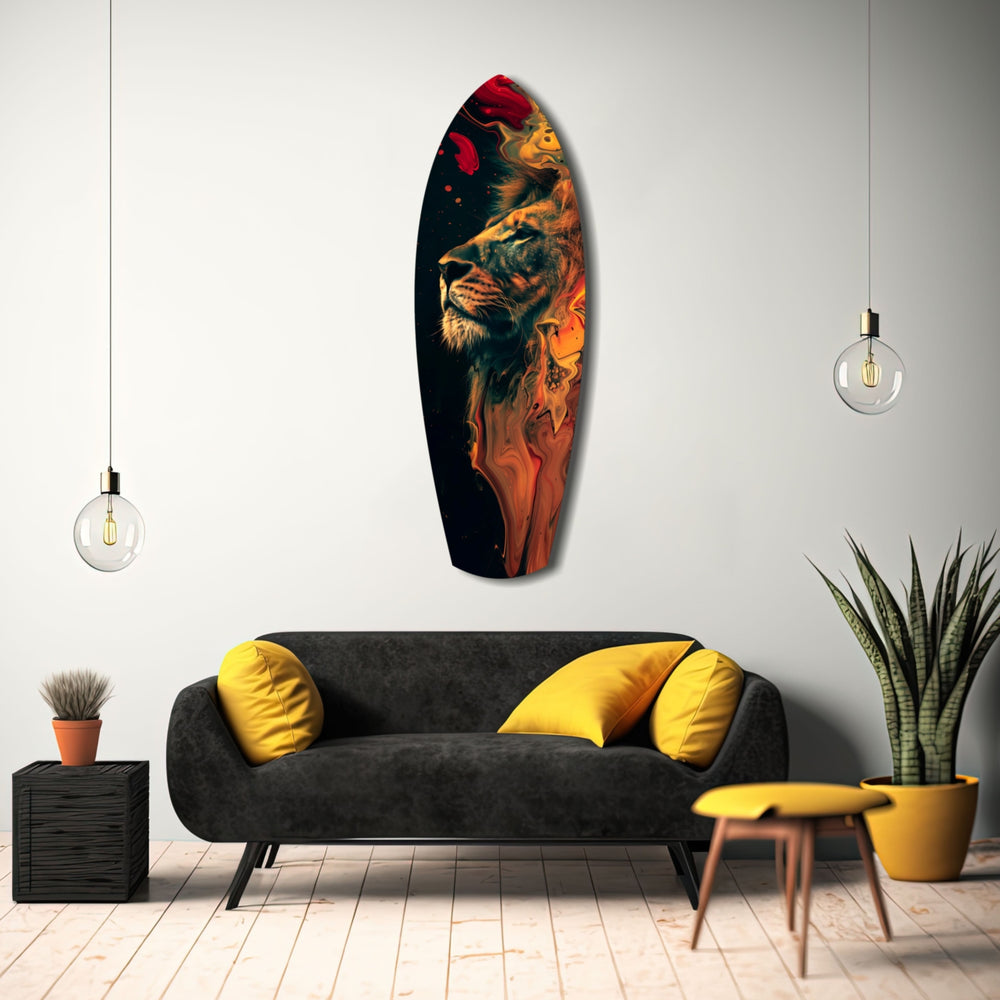 Lion Pride V5 Glass Wall Art.