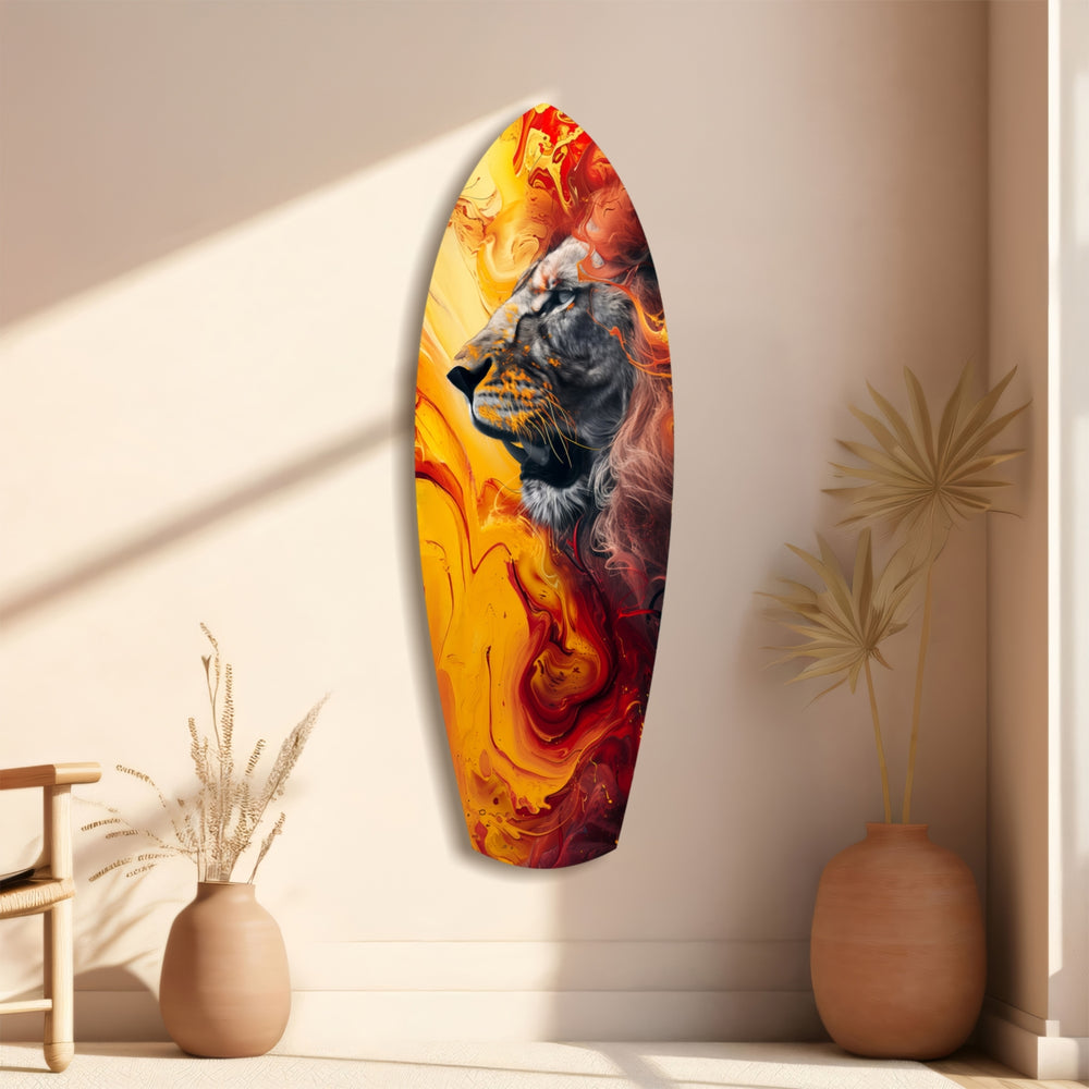 Lion Pride V7 Glass Wall Art.