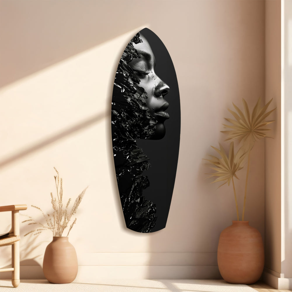 Graphite Glass Wall Art.