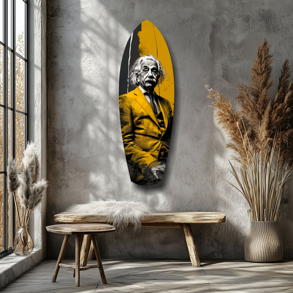 Listening Professor Glass Wall Art