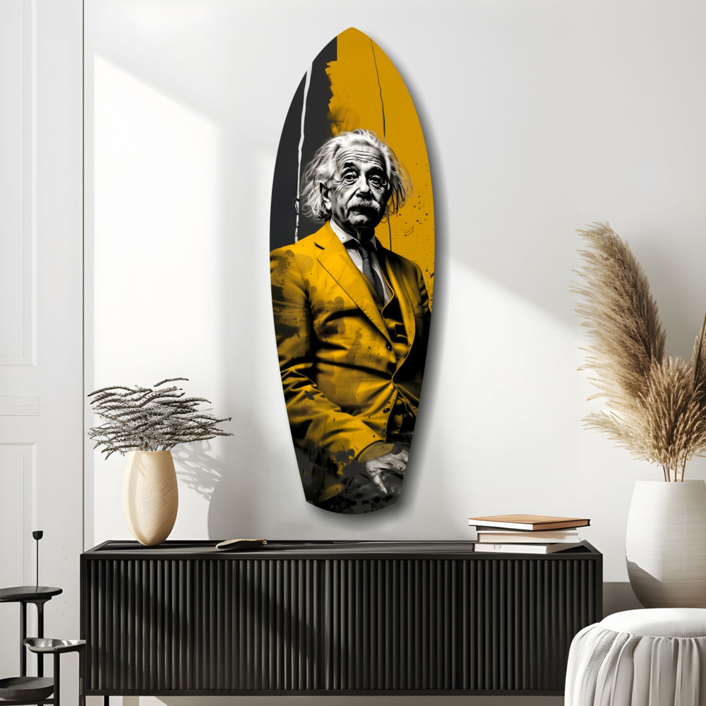 Listening Professor Glass Wall Art