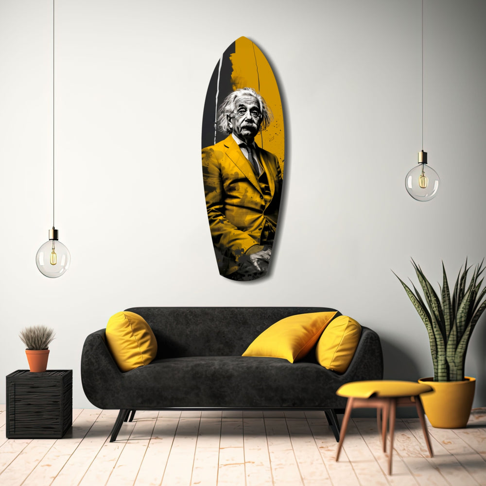Listening Professor Glass Wall Art