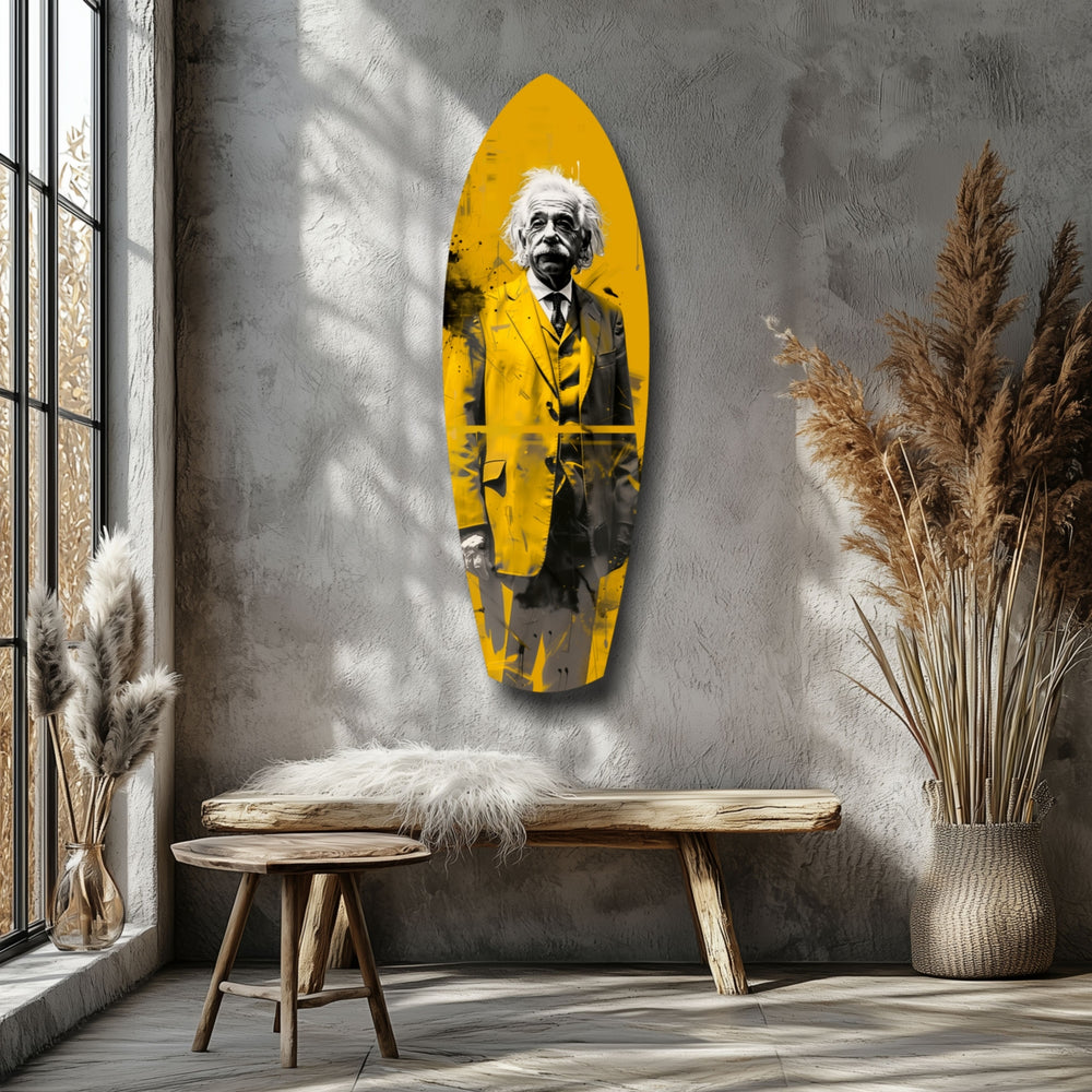 Posing Professor Glass Wall Art