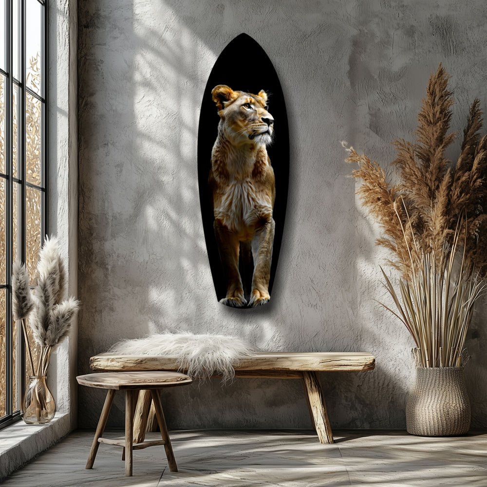 Lioness Glass Wall Art.
