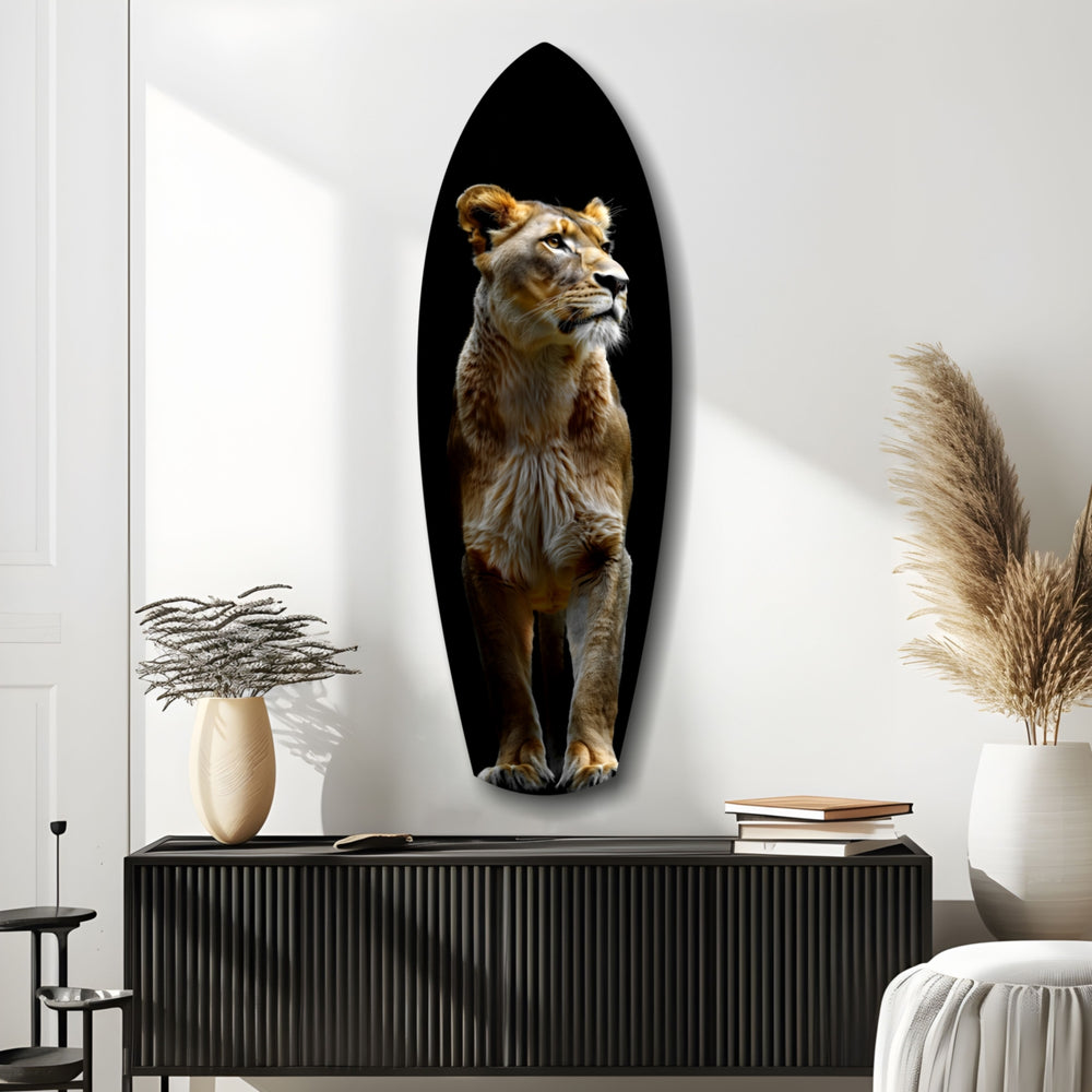 Lioness Glass Wall Art.