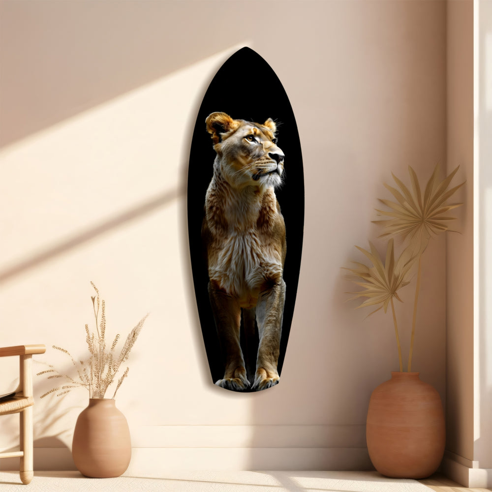 Lioness Glass Wall Art.
