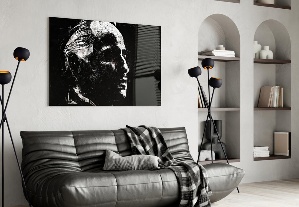 Godfather artwork styled in a creative loft interior