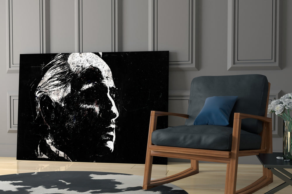 Mafia yatay panel against a moody dark-painted accent wall