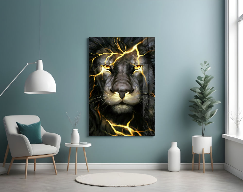 Wildlife glass print bringing mythic edge to a teen's bedroom