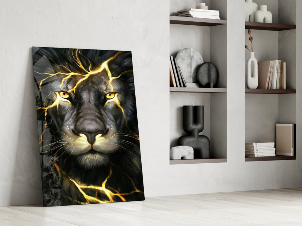 Cinematic artwork in a moody bedroom interior