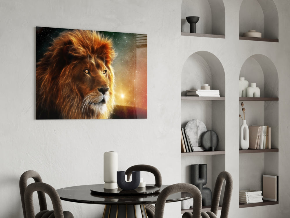 Wildlife yatay panel against a moody dark-painted accent wall
