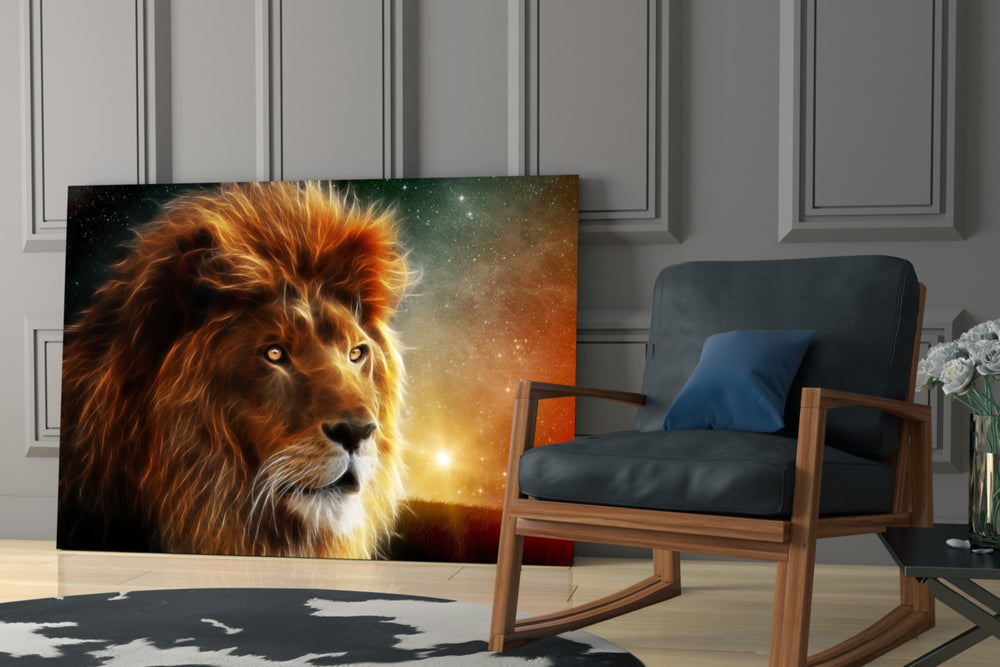 Cinematic artwork in a moody bedroom interior