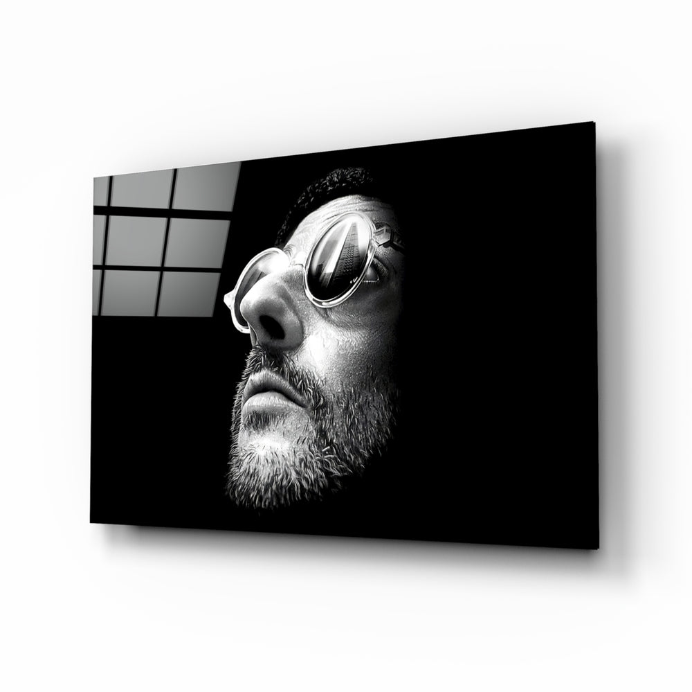 Cult-cinema tribute panel anchoring a man cave wall