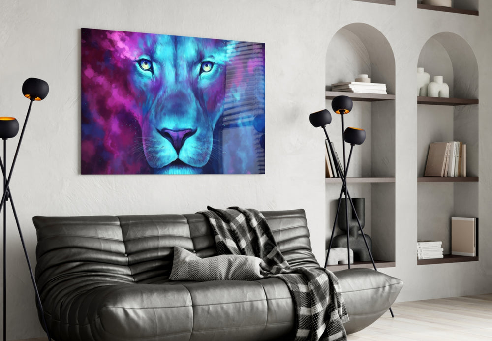 Wildlife glass print bringing watercolor edge to a teen's bedroom