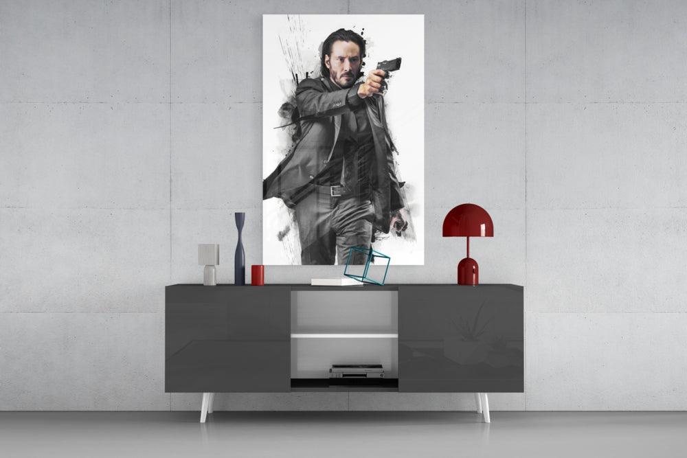 Stoic Action Star Glass Wall Art