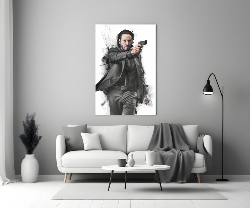 Stoic Action Star Glass Wall Art