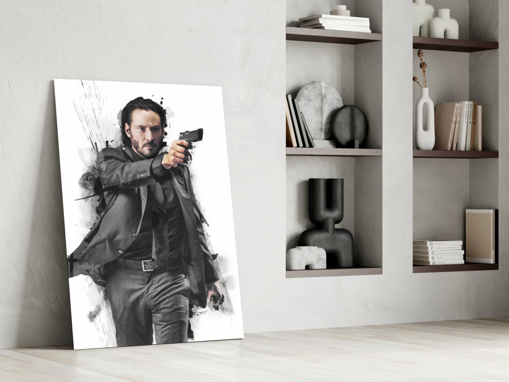 Action panel against a moody dark-painted accent wall