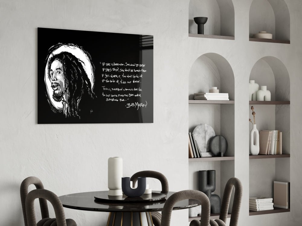 Music yatay panel against a moody dark-painted accent wall