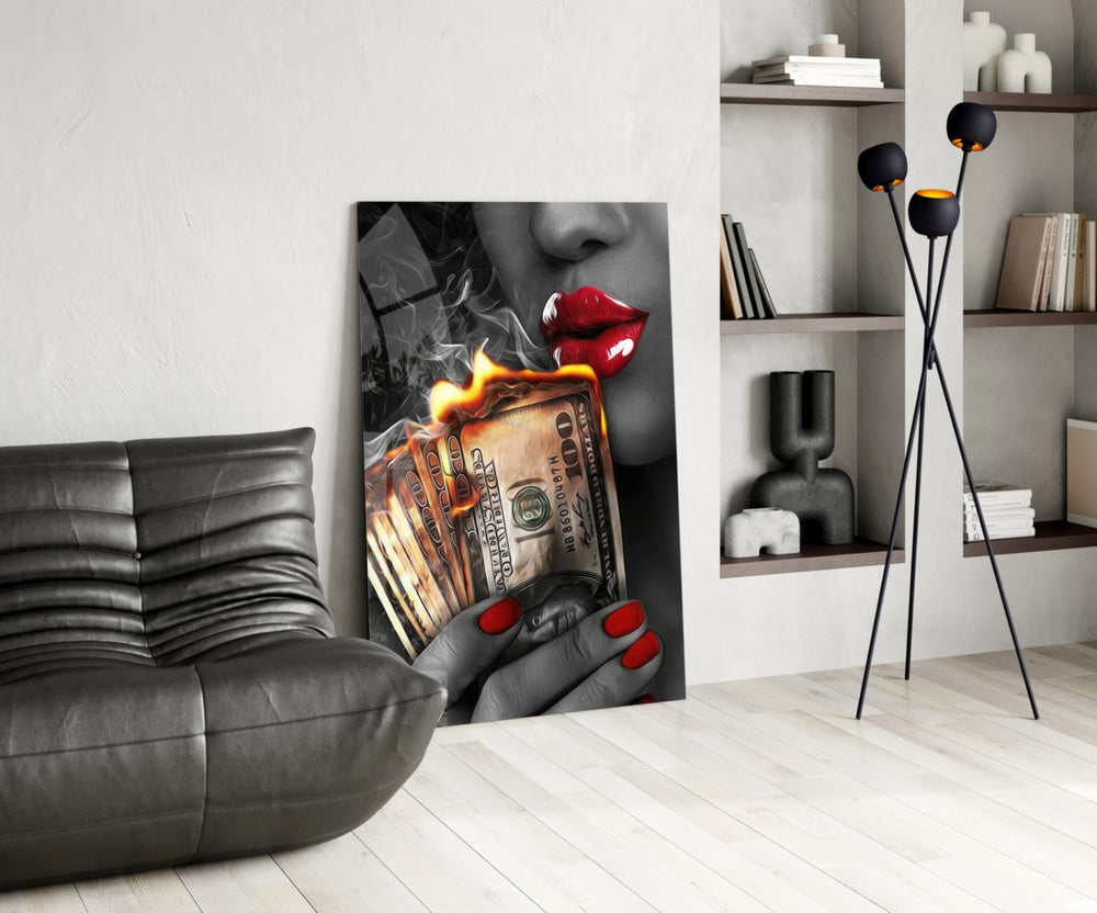 Pop-luxury glass print bringing hustle edge to a streetwear shop
