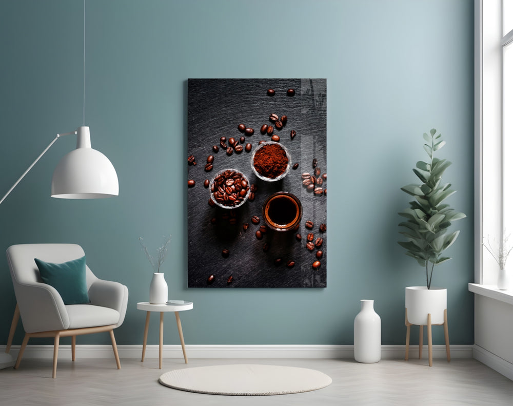 Coffee Trio artwork styled in a creative loft interior