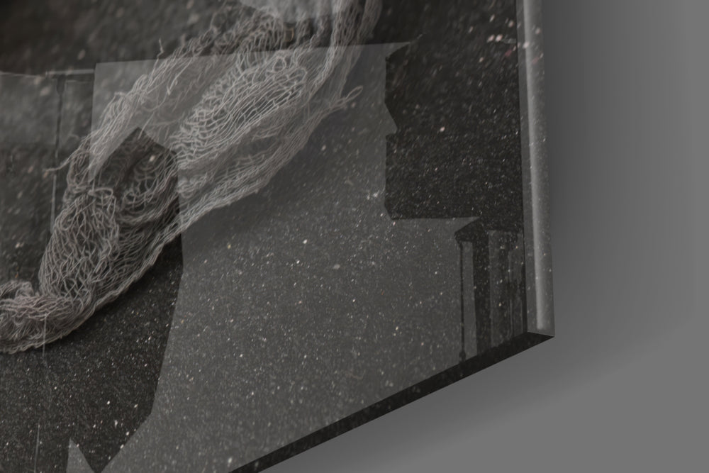Cinematic artwork in a hospitality interior