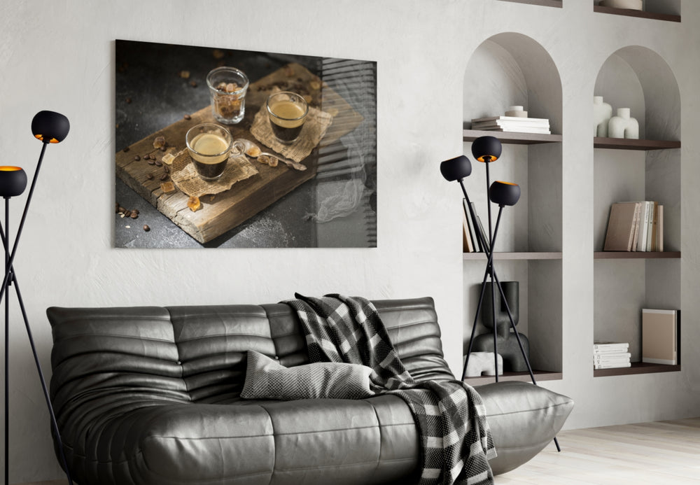 Rustic Espresso artwork styled in a creative loft interior