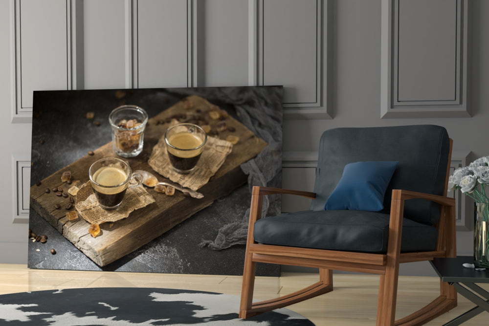 Café yatay panel against a moody dark-painted accent wall
